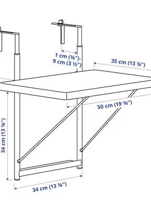 Балконный стол и 2 стула torparo ikea 594.948.635 фото