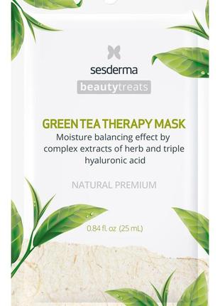 Маска увлажняющая с экстрактом зеленого чая sesderma laboratories beauty treats green tea therapy mask 25 мл