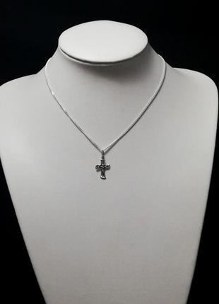 Серебряная подвеска # крестик #серебро 925" лот 614 фото