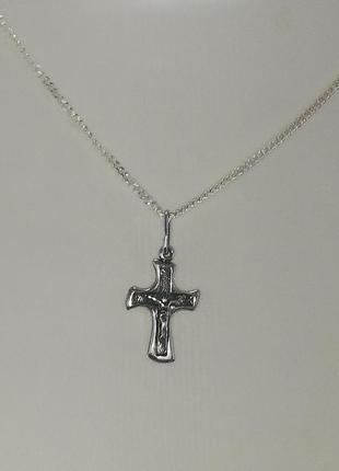 Серебряная подвеска # крестик #серебро 925" лот 613 фото
