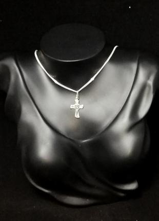 Серебряная подвеска # крестик #серебро 925" лот 619 фото