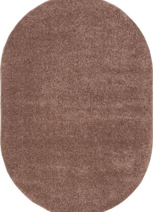 Килим з довгим ворсом royal peru pu05a l.brown 2.00x3.00 м овальний світло коричневий