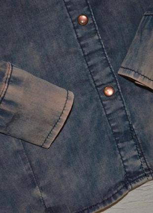 S-м фирменная брендовая женская джинсовая рубашка блуза блузка варенка6 фото