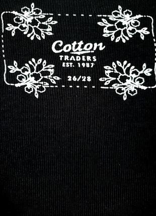 Черная (100 % коттон) базовая футболка cotton traders 26-285 фото