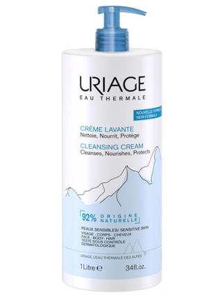 Урьяж гель обогащенный дерматологический для лица и тела uriage crème lavante 1 l