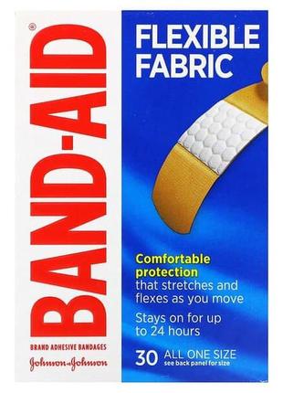 Band aid, лейкопластырные повязки, гибкая ткань, 30 повязок1 фото