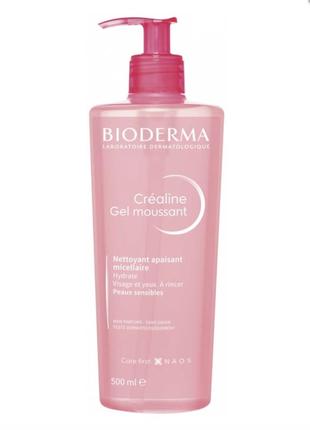 Очищающий гель для лица bioderma créaline gel moussant 500 ml1 фото