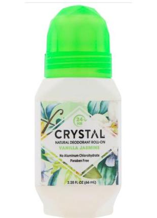 Crystal body deodorant, натуральний кульковий дезодорант, ваніль і жасмин, 2,25 ж. унц. (66 мл)