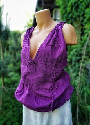 Майка коттон хлопок в этно бохо стиле virender textiles