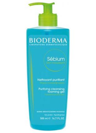 Очисний гель біодерма себіум 500 мл bioderma sebium gel moussant purifying and foaming 500 мл1 фото