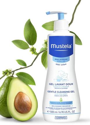 Детский шампунь-гель mustela gel lavant doux с авокадо, 500 мл