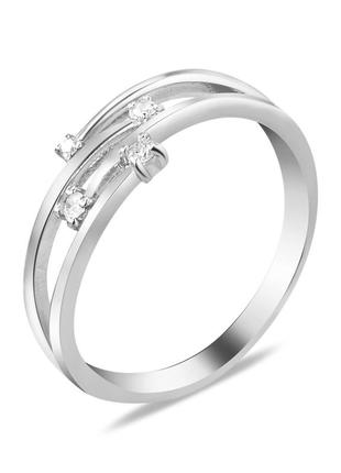 Серебряное кольцо с бриллиантом b031-10 размер:17;1 фото