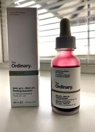 The ordinary aha 30% + bha 2% peeling solution