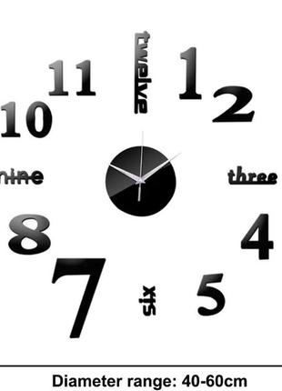 Часы настенные 3d эффект, серебристый, оригинальные часы на стену, диаметр до 60 см, сделай сам2 фото