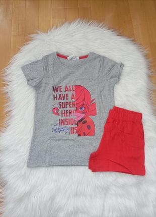 Пижама пижамка леди баг домашний костюм шорты футболка