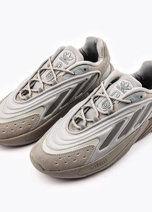 Чоловічі замшеві кросівки adidas ozelia. колір сірий.