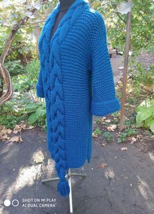 В'язаний кардиган з об'ємної пряжі! 9