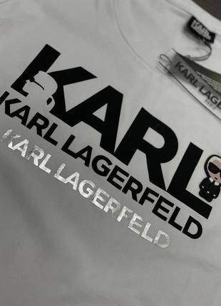 💜есть наложка💜женская футболка "karl lagerfeld"❤️lux качество2 фото