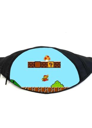 Поясная сумка бананка супер марио super mario (gbsm09) gear bag черная