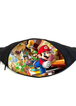 Поясная сумка бананка супер марио super mario (gbsm011) gear bag черная1 фото