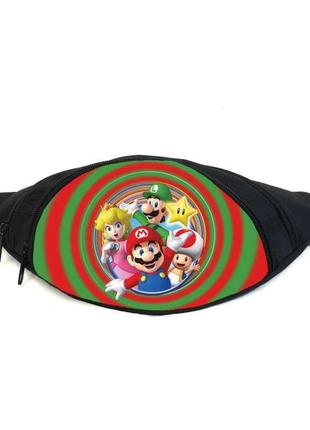 Поясная сумка бананка супер марио super mario (gbsm01) gear bag черная1 фото