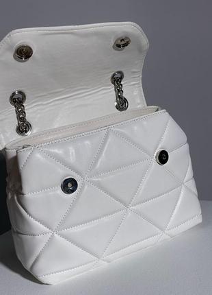 Сумка в стиле prada nappa spectrum white9 фото