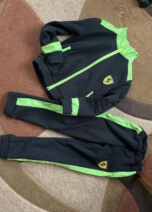 Костюм з салатовими вставками ферарі джогери кофта