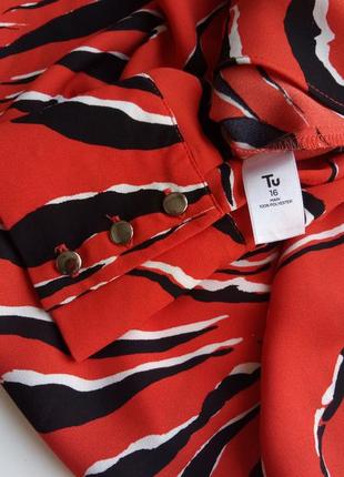 Стильная красивая яркая блуза с длинным рукавом в модный анималистичный принт6 фото