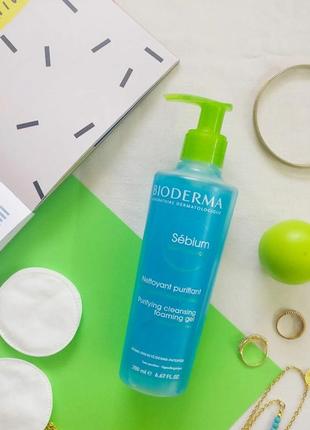 Очищающий гель биодерма себиум 200 bioderma sebium gel moussant purifying and foaming