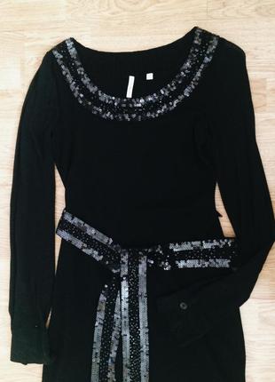 Платье черное iisli с пайетками