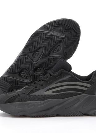 Кросівки чоловічі чорні адідас ізі буст 700 adidas yeezy boost 700 v2 black, кроссовки мужские чёрные адидас изи 700