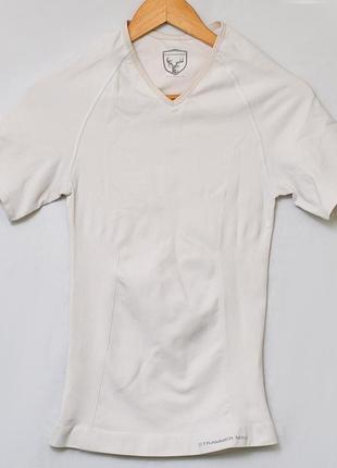 Футболка белая компрессионная strammermax, корегуюча білизна,unisex