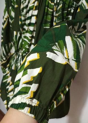 ,,100% котон фирменная роскошное пальмовое листья натуральная блуза качество6 фото