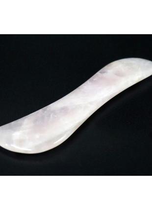 Масажер гуа ша "хвиля" рожевий кварц