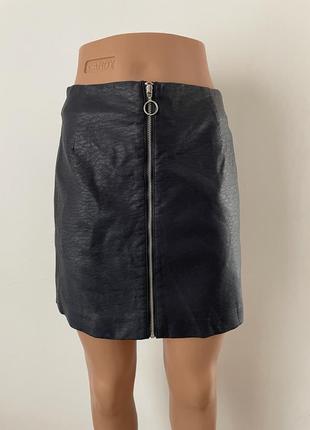 Кожаная юбка h&m3 фото