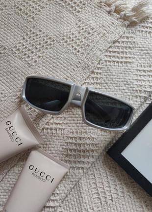 Окуляри uv400 очки сонцезахисні сірі сріблясті чорні тренд якісні модні нові3 фото