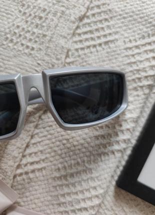 Окуляри uv400 очки сонцезахисні сірі сріблясті чорні тренд якісні модні нові4 фото