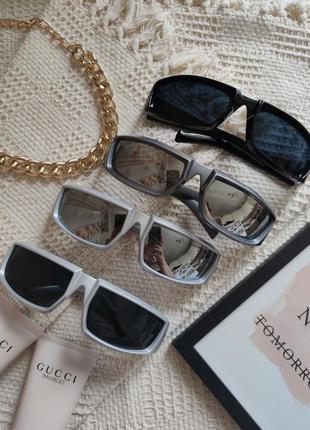 Окуляри uv400 очки сонцезахисні сірі сріблясті чорні тренд якісні модні нові6 фото