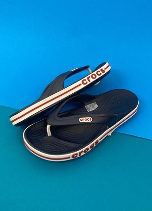 Чоловічі в‘єтнамки крокс crocs bayaband flip navy