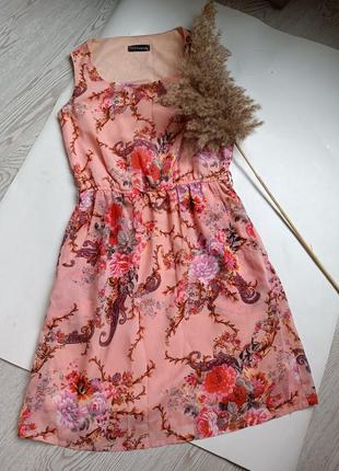 Платье шифоновое в цветочный принт
