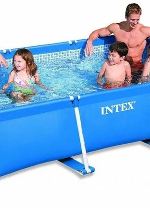 Сборный каркасный прямоугольный бассейн intex 28270 (интекс 58983) 220см-150см-60см