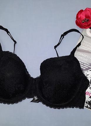Бюстгальтер бюст бюстик лифчик чашка 80 d 36 d кружевной черный новый