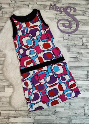 Женское летнее платье bodyflirt разноцветное с абстрактным принтом трикотаж размер 46 м1 фото