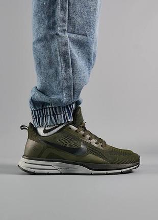 Мужские кроссовки найк nike air zoom khaki, кроссовки мужские хаки, мужские кроссовки найк хаки
