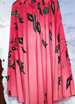 Красочная летняя юбка макси 48-52 размера.1 фото