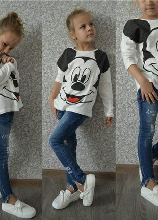 Детский реглан zara/лонгслив/кофта/детский реглан зара/mickey mouse/микки маус