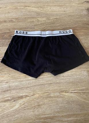 Классные, трусы, боксерки, коттоновые, черного цвета, мужские, от дорогого бренда: hugo boss👌3 фото