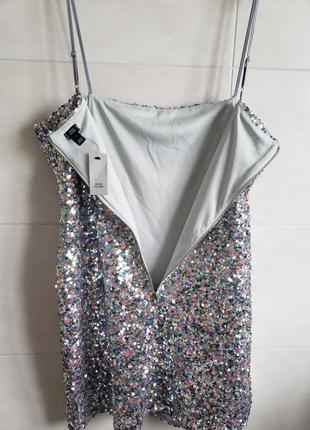 River island платье пайетки размер 16/xl новое!!4 фото