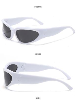 Окуляри очки спорт спортшик тренд модні білі чорні темні нові uv4006 фото