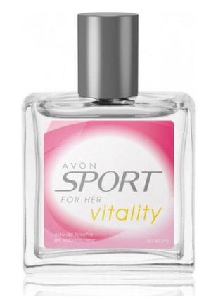 Туалетна вода жіноча sport for her vitality, avon, спорт віталіті ейвон, 50 мл